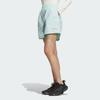 Adidas Loose-Fit Solid Color Casual Shorts Women Bottoms Light-Blue JN6666