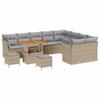Garden Sofa Set with Cushions 12 Pcs Beige and Light Grey