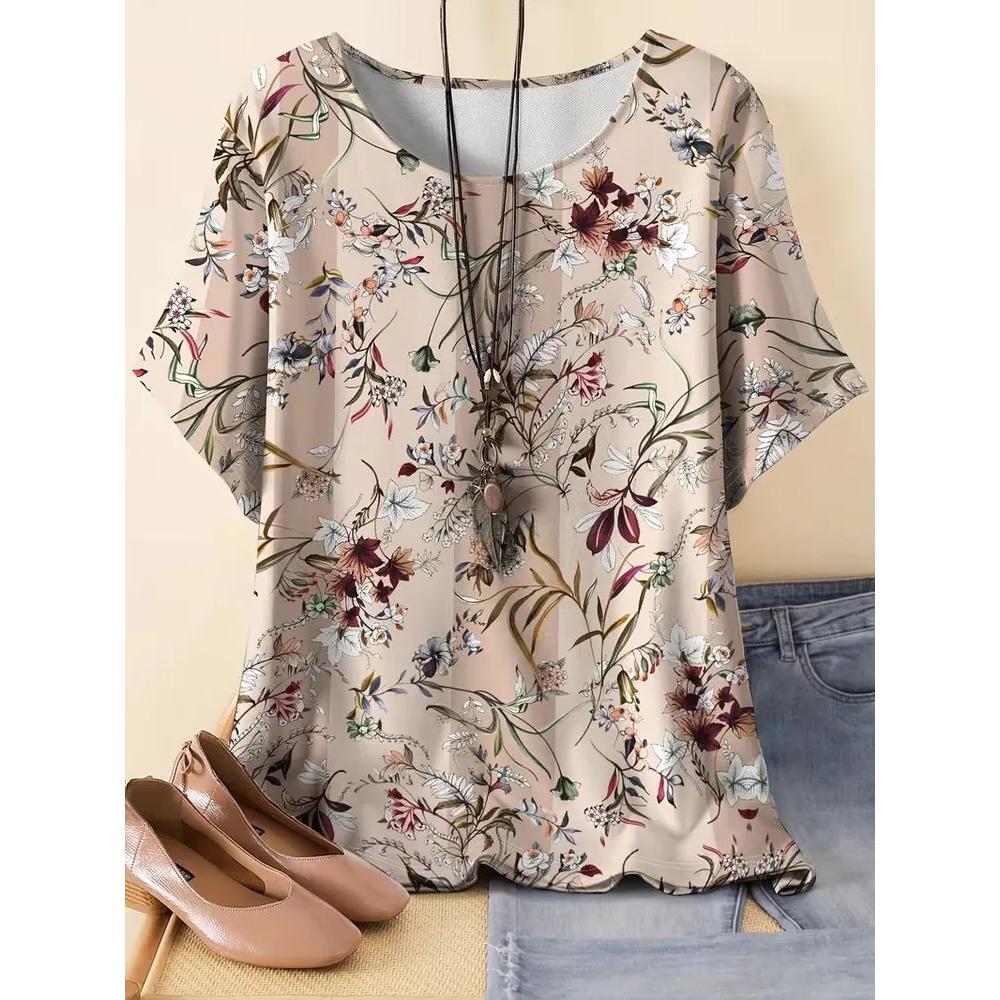 Fashion Loose Women's Top Breathable Short Sleeve Casual Simple T-Shirts Women’s