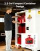 Safety Gas Can, 9.5 L Type II Red Safety Can for Gasoline with Stainless Steel Flame Arrester, Self-Closing Lid, and Flexible Metal Spout, Carbon
