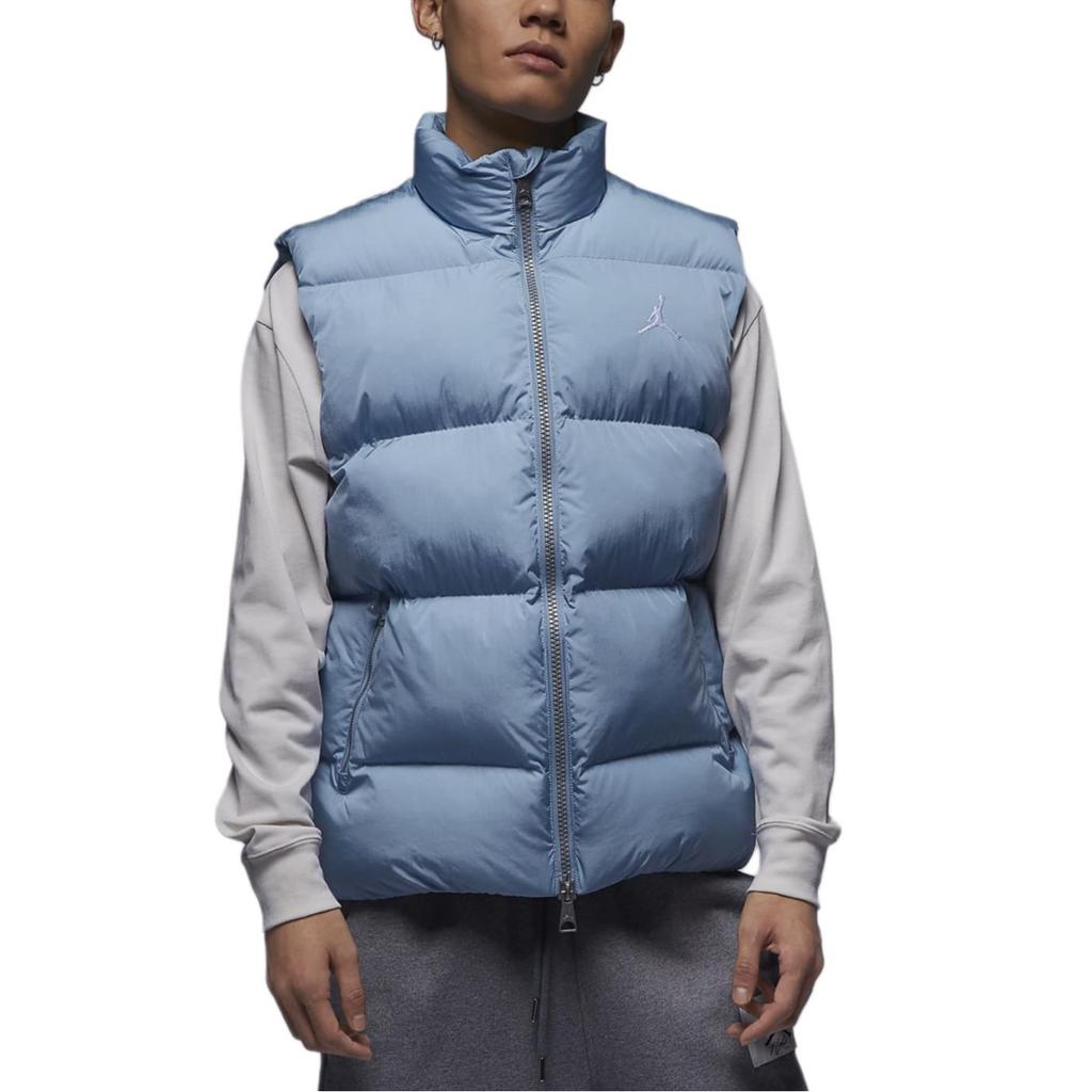Jordan Vests Men's Blue Gray Stand Collar Moderate Other FB7308-436