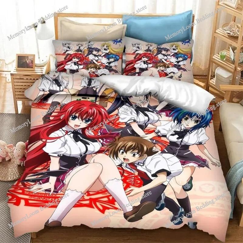 Anime High School DxD Bedding Set Duvet Cover Bedroom Comforter Covers Single Twin King _Size Quilt Cover Home Textiles