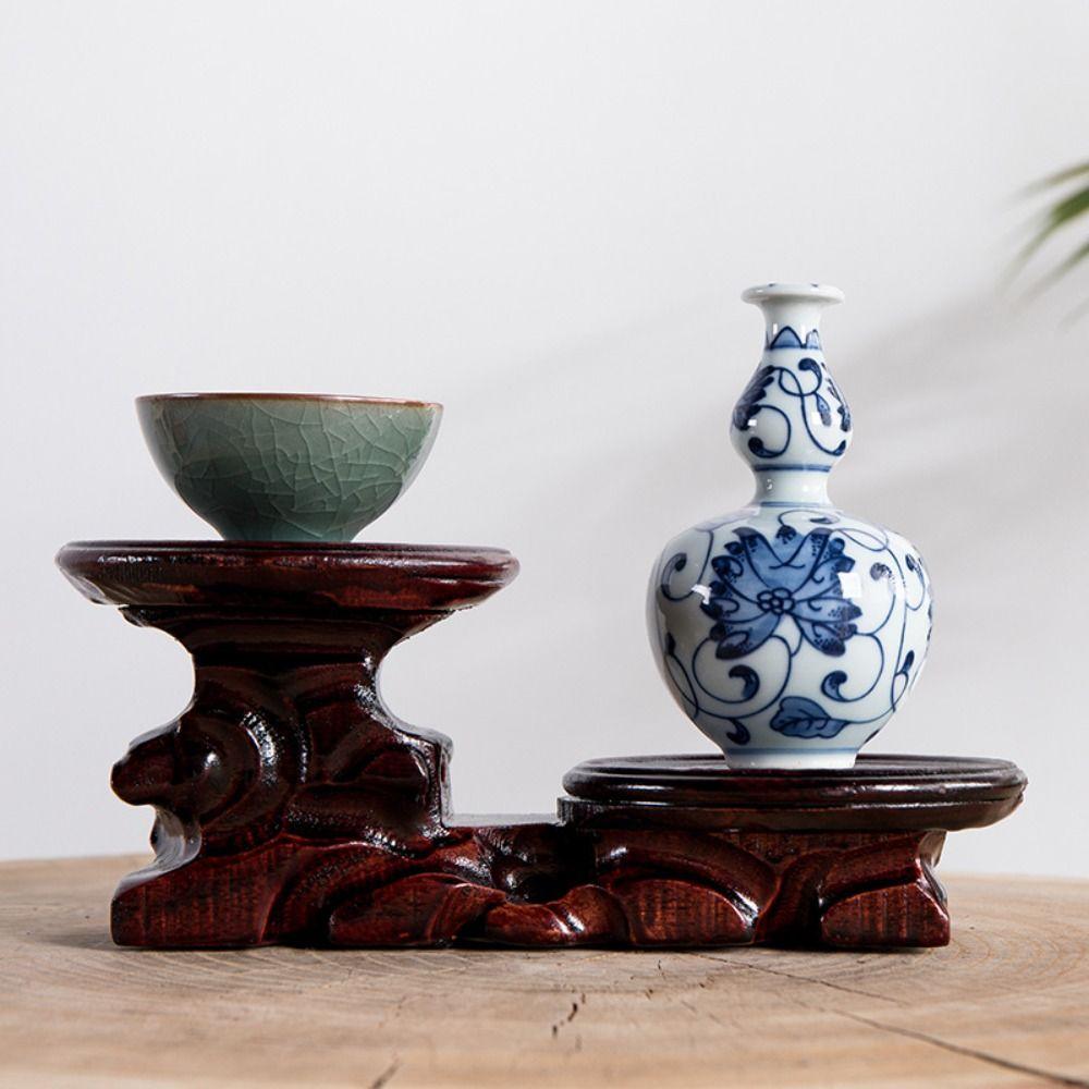 Statues Stone Pedestal Display Vintage Teapot Cup Vase Base Display Stand Serving Tray Display Base