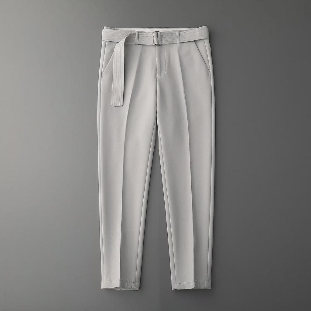 Men's Slim Fit Trendy Summer Drape Trousers - 2023 Nine Point Casual Suit Pants, Thin Section