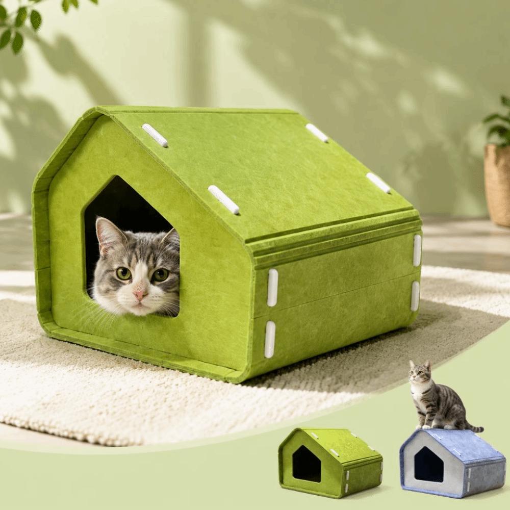 Breathable Cat House Semi-enclosed Cat Scratching Board New Cat Bed Pet Supplies