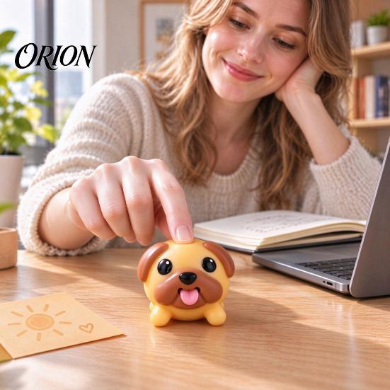 Funny Tongue Out Puppy Tongue-Popping Pug Fidget Toy, Press & Pop-Out Squishy Soft Office Desk Accessories Squeeze Stress Relief Desktop Gift for Kids