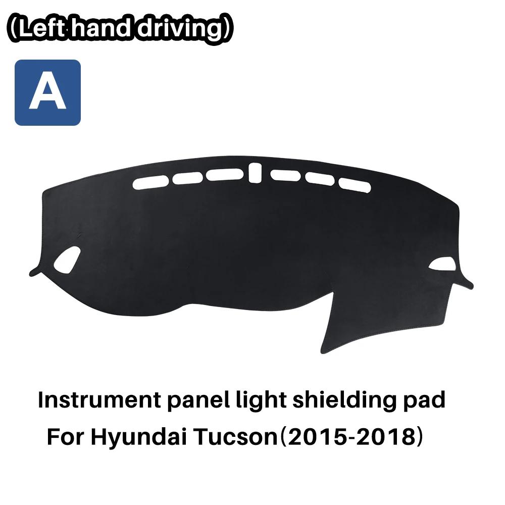 Custom Dashboard Cover for Hyundai Tucson 2015-2018 Premium Flannel Anti UV Sun Shade Non Slip Protector Carpet