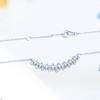Hochwertige weiße Zirkon-Lächeln-Halskette, brillante Leiter-Zirkon-Schlüsselbeinkette für Frauen, Hochzeitsfeier, Halskette, Geschenk