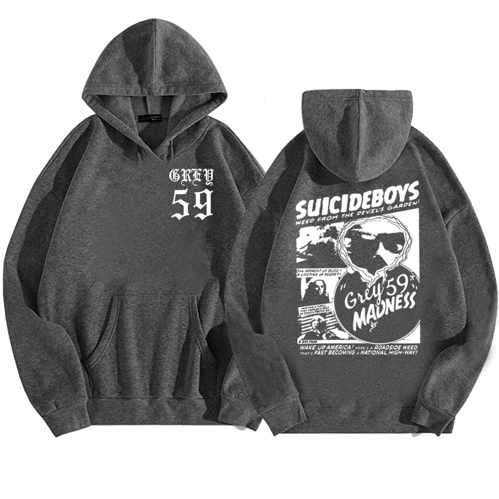 Suicideboys G59 Mikina s kapucí pro muže Ženy Unisex Muisc Hip Hop Styl Y2k Streetwear Dlouhé rukávy Volné Fleecové mikiny