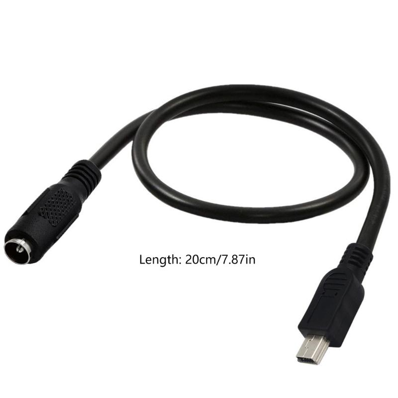 Efficient and Reliable Charging Cable DC3.5x1.35mm/5.5x2.1mm Input Mini USB Output 22AWG for GPS DVR Cellphones