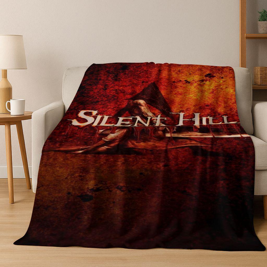 Classic Silent Hill Horror Game Movie Art Flannel Blanket,Cozy Soft Throw Blanket for Home Bedroom Bed Sofa Picnic Cover Gift