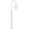 vidaXL Garten-Pollerleuchte E27 120 cm Aluminium Weiß