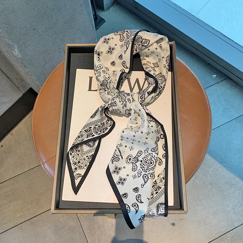 Vintage Korean Style Paisley Print Lightweight Women Fashion Neck Scarf