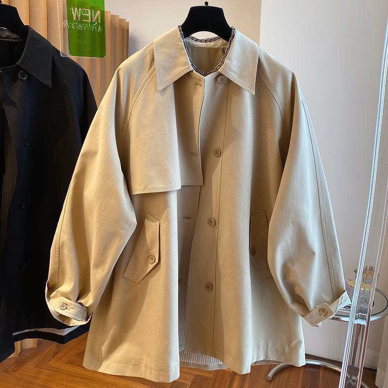 Syiwidii Trench Coat for Women Oversized Cargo Coats Outerwear Female Spring  Autumn Loose Korean Fashion Mid-Length Jacket