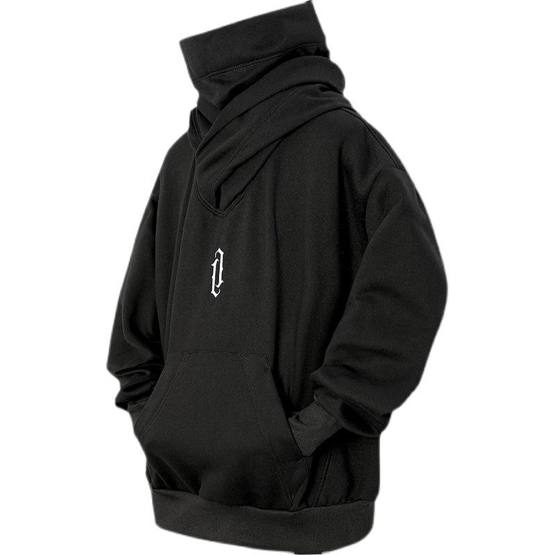 Jiye Heavy Duty Hooded Sweatshirt with Pile Collar - Unisex Casual Autumn/Winter Jacket