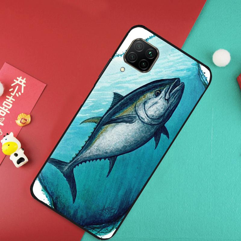 Blauflossen-Thunfisch Für Huawei Nova 9 10 SE 11 Pro 7i 8i 11i 12i Y73 Y72 Y61 Y91 Y90 Y70 Y60 P30 P40 Lite Hülle