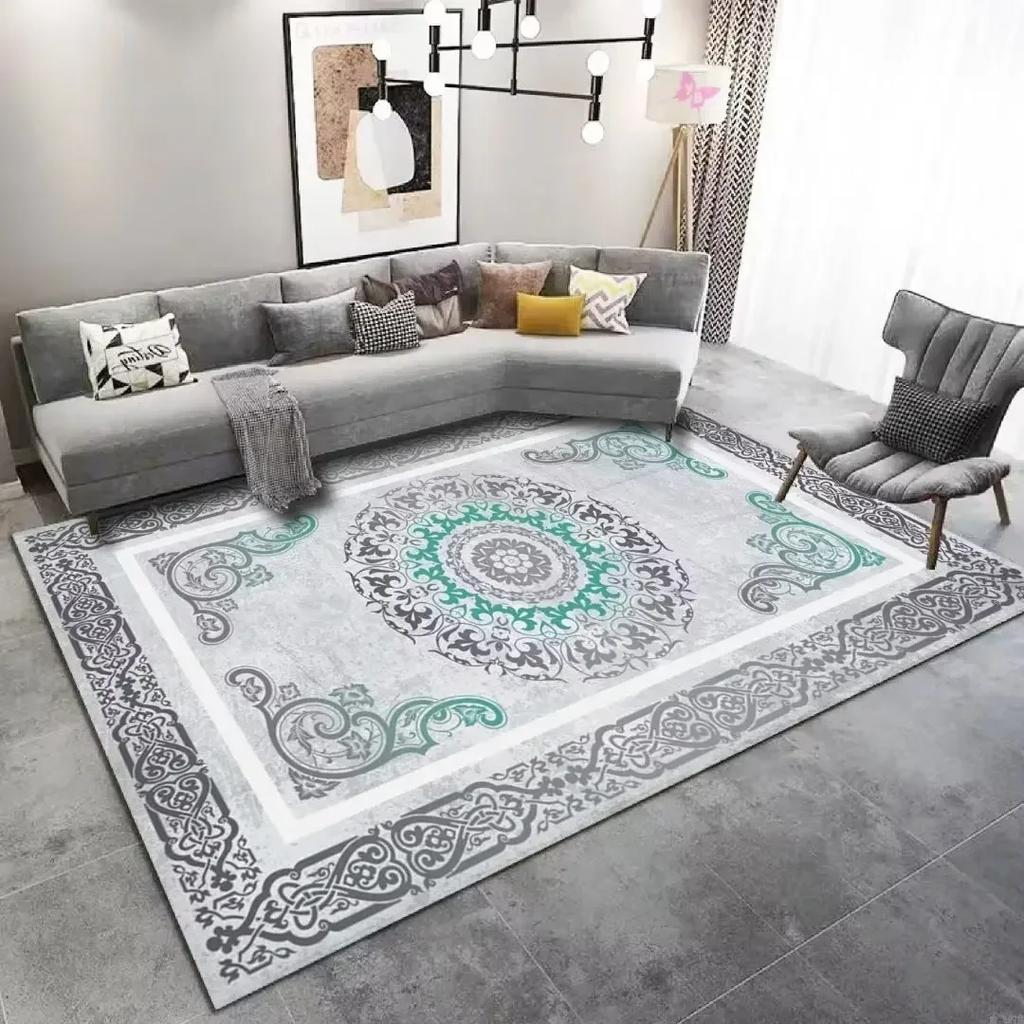 Luxury Rugs and Carpets for Living Room Decoration Elastic Mat Bedroom Carpet Home Decor Non Slip Floor Mats Machine Washable