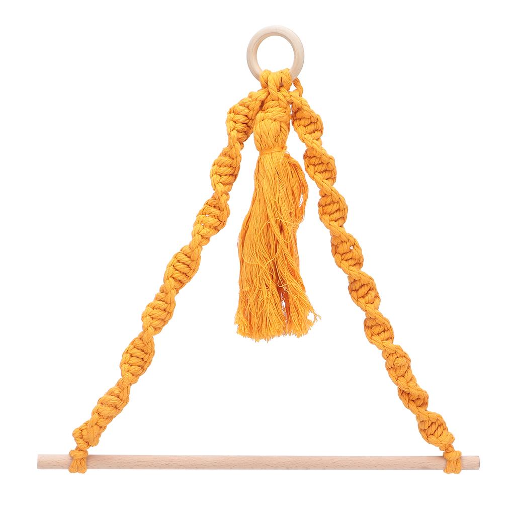 Paper Towel Holder Fabric Knitted Log Hemp Rope Hanger with Tassel for Photo Hanging Accessory Organizing