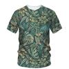 Summer Originality Plant Leaves Graphic T-shirts Trend Casual Personality Fun Printed O-neck Short Sleeve Men's T-shirts