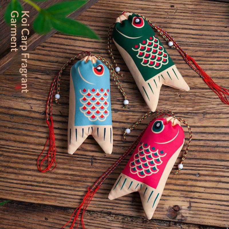 Koi Carp Blessing Bag Pendant Hanfu Decoration Graduation Gift Lucky Pouch Sachet Jewelry Bags Koi Carp Blessing Bag Coin Purse