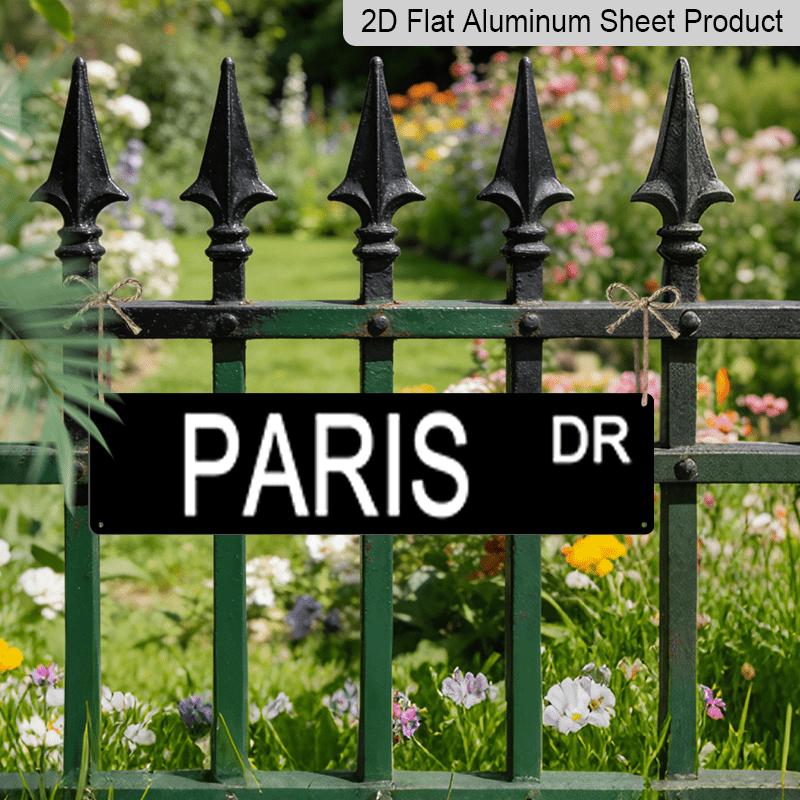 1pc "PARIS" Vintage Aluminum Sign, 15.7×3.94in, Waterproof & Dustproof Wall Decor for Home, Bar, Cafe, Pub, Restaurant, Retro Iron Artwork Poster for