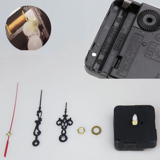 1Set Wall Clock Movement Non-Slip Sturdy Plastic Clock Cross Stitch Movement for Repairing