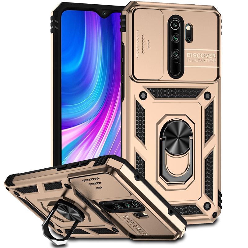 Für Xiaomi Redmi Note 8 Pro Hülle Stoßfest Panzer Handyhüllen Für Redmi Note8 Note 8Pro Schiebe Kamera Schutz Ringhalter Abdeckung
