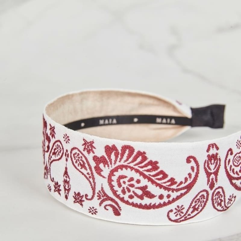 MAIA Paisley Hairband - Minja-type Wine