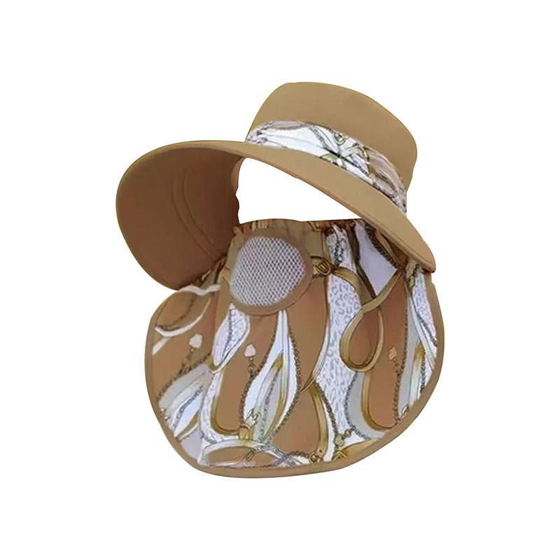 

Sun-shading and UV-protection cycling hat, tea-picking hat for women 56 58 коричневый