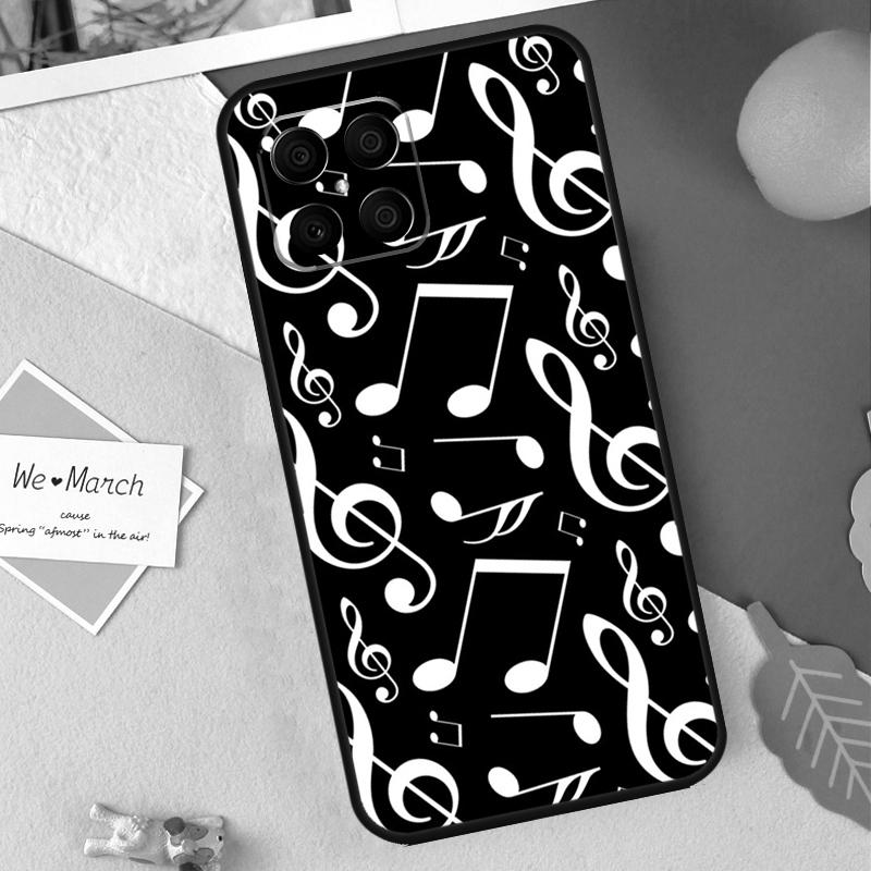 Treble Clef Music Note Case For Honor X8b X9b X9c X9a X8a X8 X9 50 70 90 Lite Honor 200 Lite Magic 7 5 6 Pro Cover