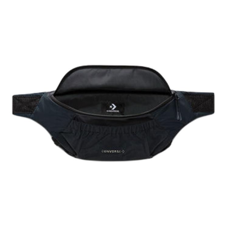 New Converse Nylon One Shoulder Crossbody Fanny Pack Regular Unisex Black 10026645-A01