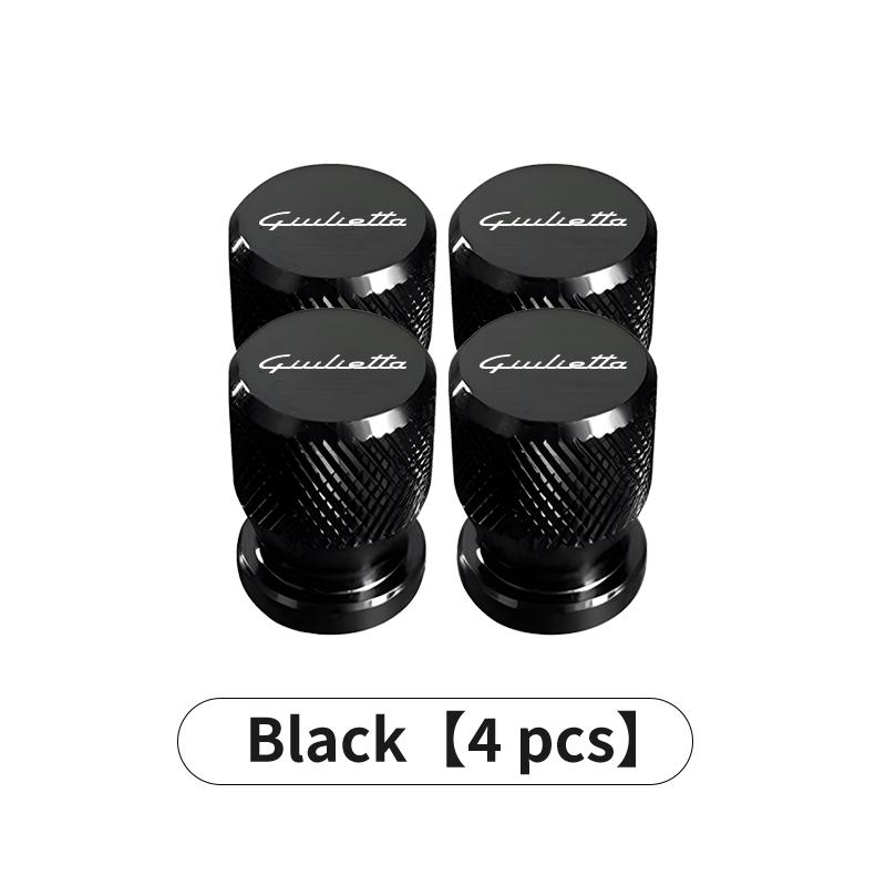 WTOM1 For Alfa Romeo 4PCS Aluminum Car Wheel Tire Valve Cap Cover Airdust Waterproof Giulietta 940 2010-2014 2015 2016 2017
