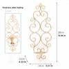 14.96x5.51x4.33 in Gold Tone Candlestick Golden Wall Candle Decor  Living Room