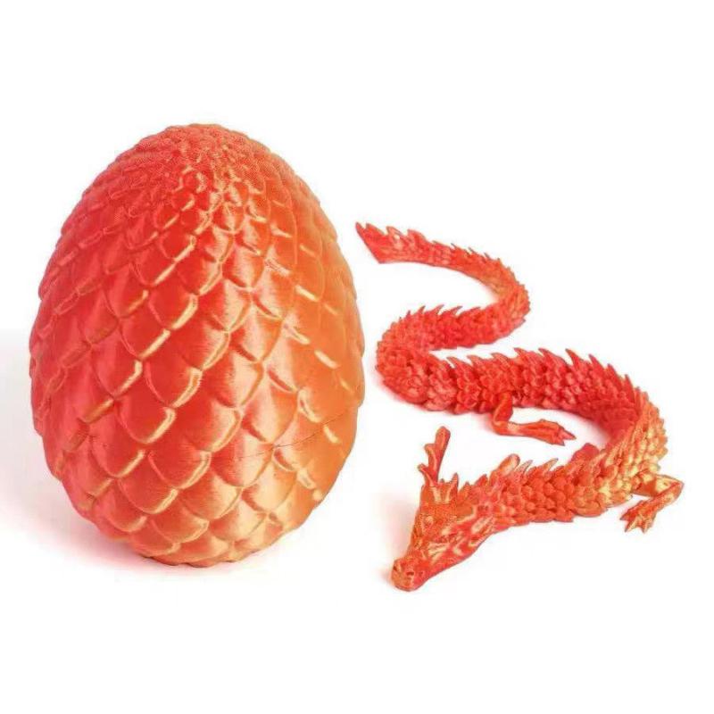 3D Printed 30Cm Dragon Egg With Articulated Dragon Model Home Decor Items Room Decoration Sculptures Figurines Desktop Ornament