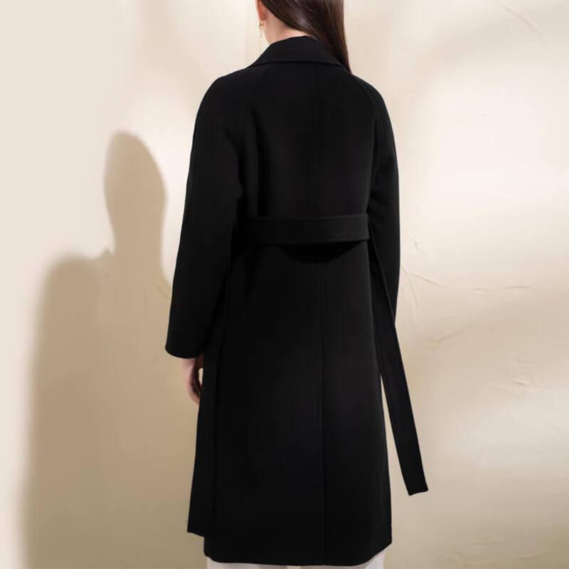 Sinuofude Women's Cashmere Blend Lapel Coat