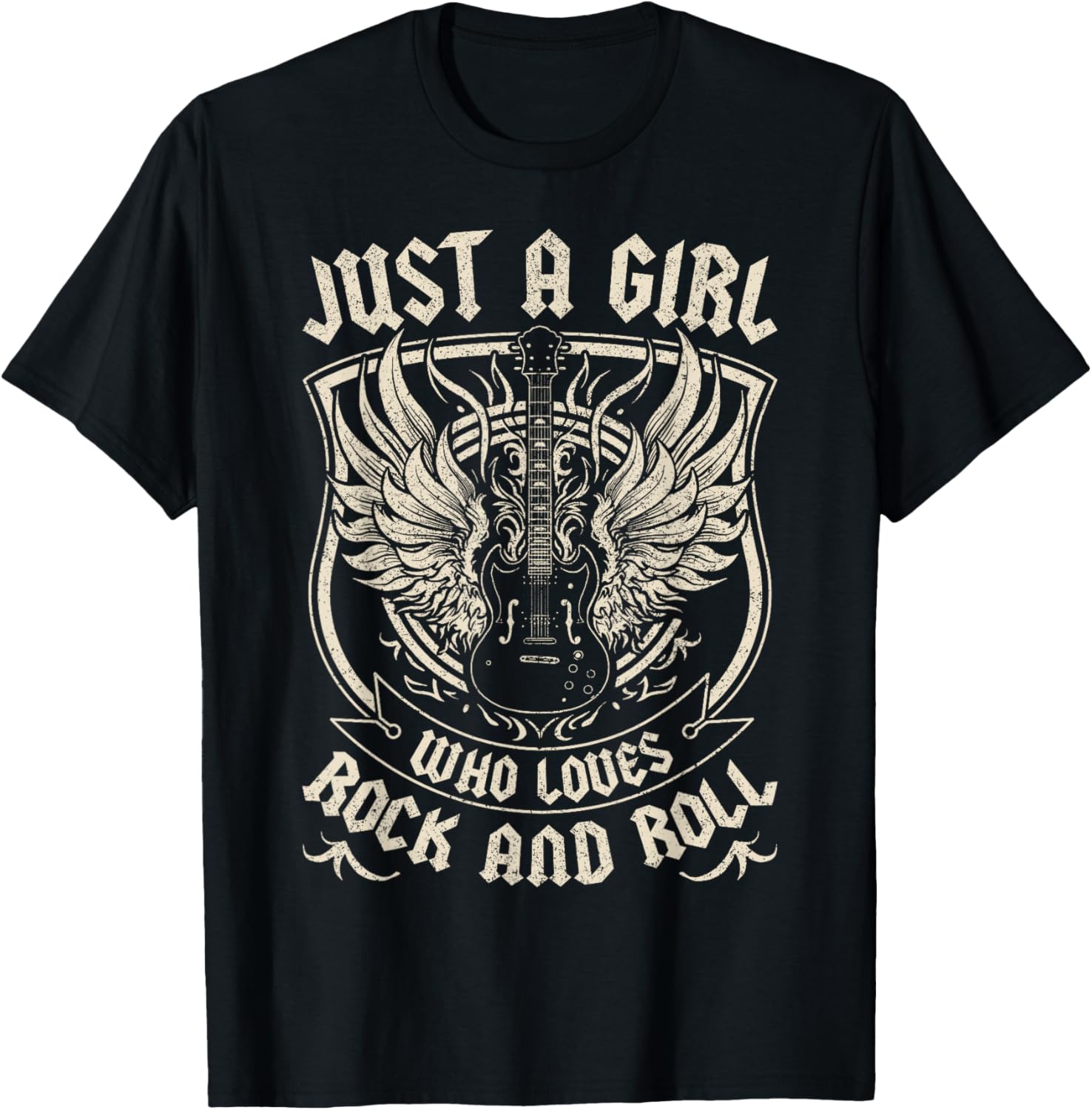 Футболка Rock Band Rock Concert Just A Girl Who Loves Rock and Roll S разноцветный