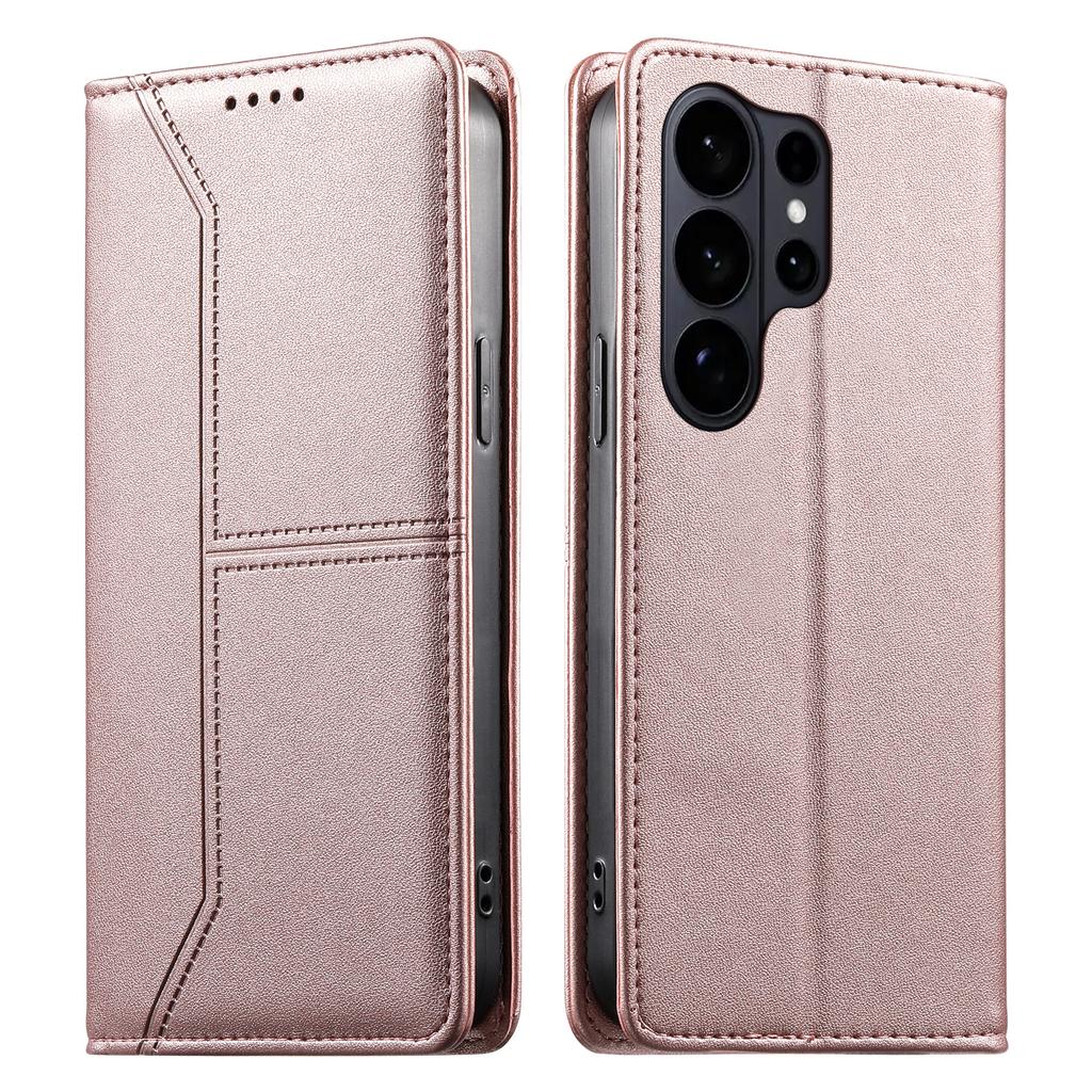 Business Luxury Strong Magnetic phone case For Samsung S26 Ultra S25 Plus S24 S23 A16 A26 A36 A17 A07 RFID kickstand Flip Cover