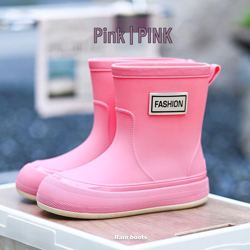 Damen Wasserdichte Verstellbare Mid-Calf Regenstiefel mit Weicher Sohle & Fixierter Kordel