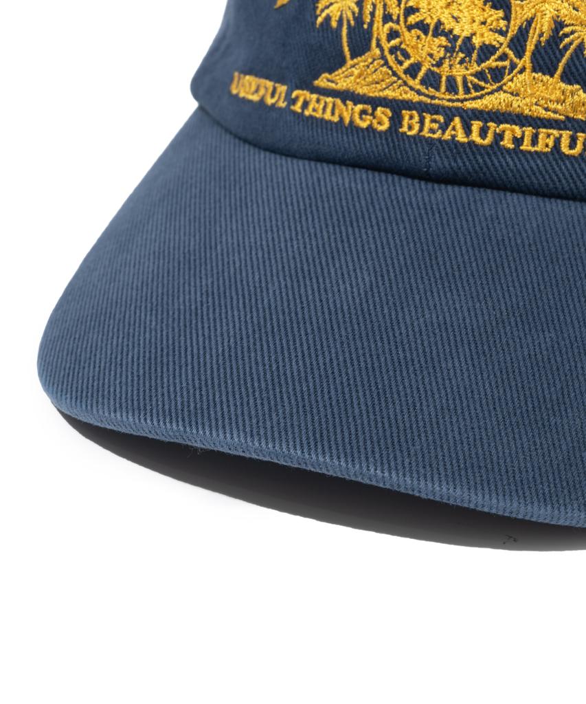KNITTED Palm Tree Logo Embroidered Ball Cap Navy
