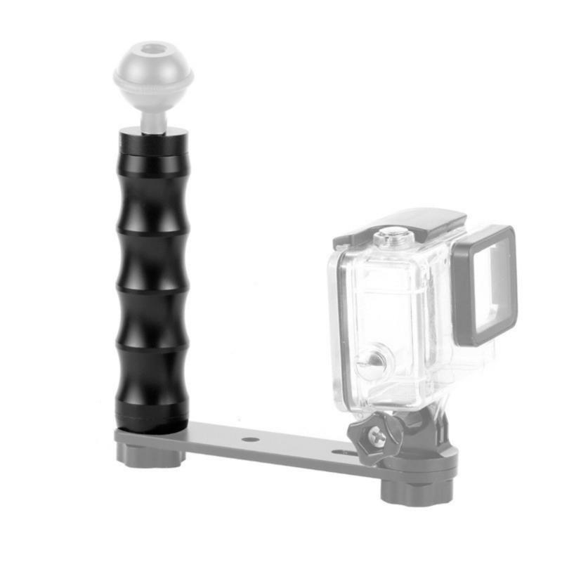 Aluminum Alloy Single Hand Camera Grip Ergonomic Handle with 1/4 Screw Mount for Outdoor Photography and Video Shootings