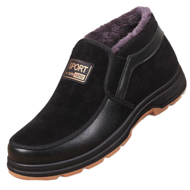Men's cotton shoes fleece thickened non-slip soft-soled thermal cotton shoes casual shoes