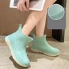Ladies' Fashionable Low Cut Anti Slip Rain Boots And Rubber Shoes