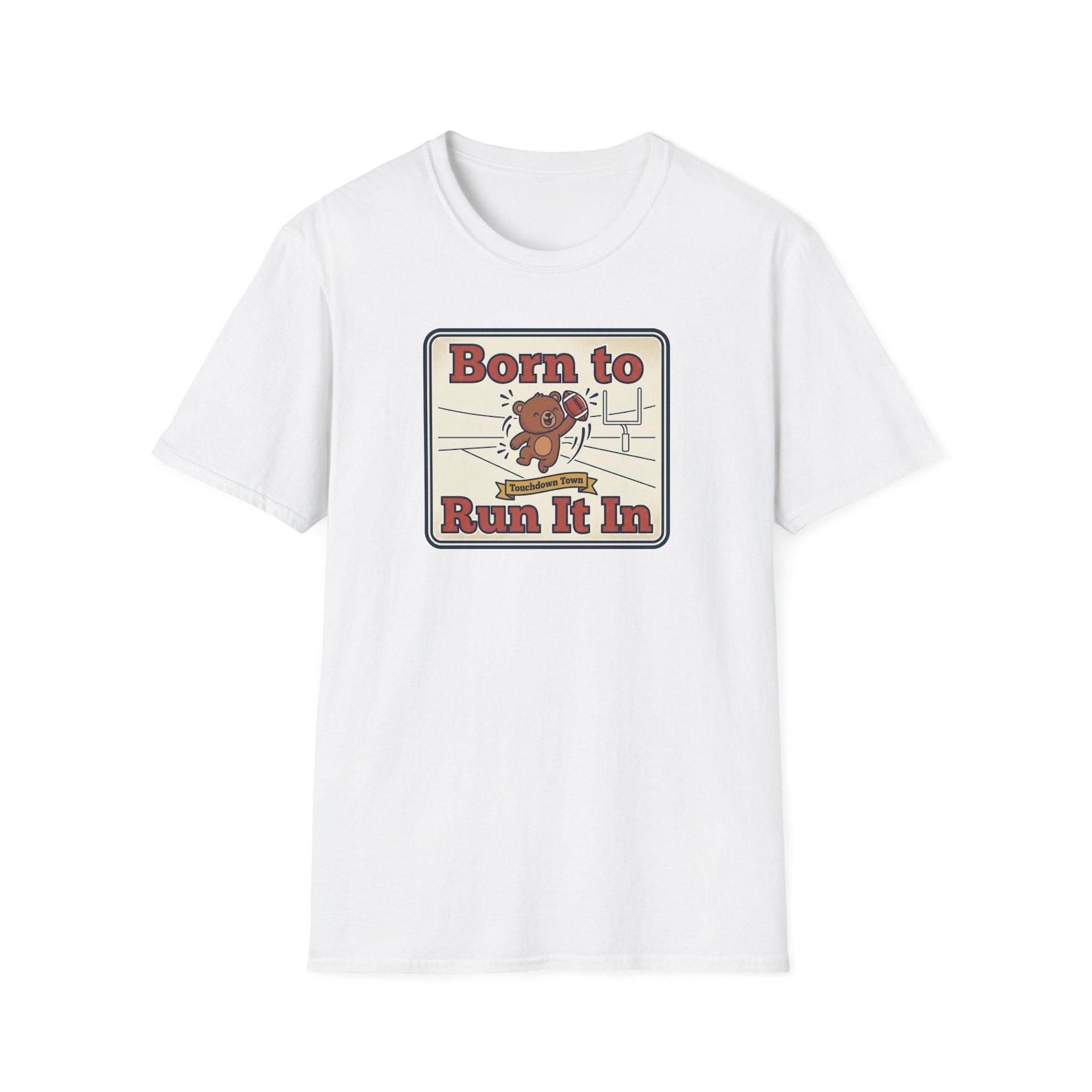 Funny Football Bear Graphic Tee | Cute Game Day Shirt | Football Fan Humor Gift | Unisex Sports Tee XL