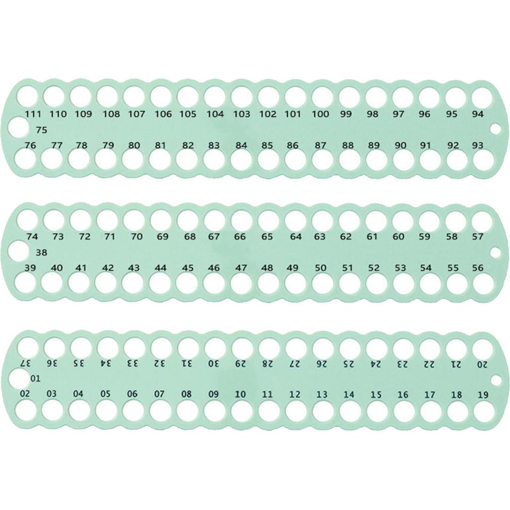 3pcs Embroidery Floss Organizer PC 37-Hole Cross Stitch Row Line Board Cross Stitch Thread Holder for Sewing Needlework Knitting