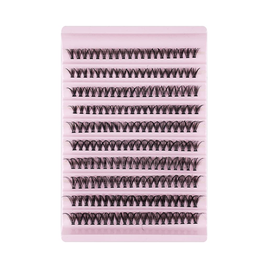 30P40P Hot Melt Multi-Haired False Eyelashes Segmented Self-Grafting Thick Natural Stage Flat False Eyelashes