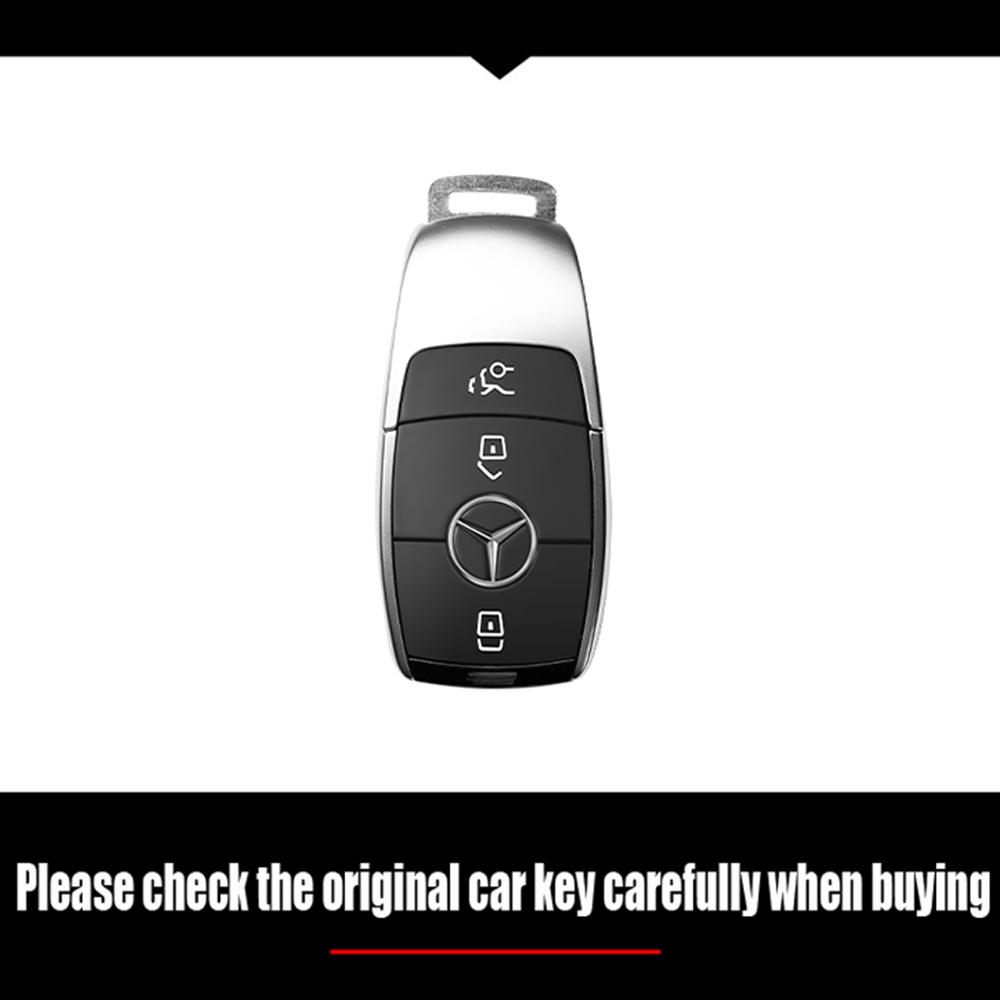 Alloy Carbon Fiber Car Key Case Cover Shell For Mercedes Benz AMG A C E S G Class GLC CLE CLA GLB GLS W177 W205 W213 W222 X167