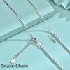 Custom 925 Sterling Silver Italy Link Chain Set Lobster Clasp Adjustable Snake Bone Sweater Chains Necklace Fashion Jewelry