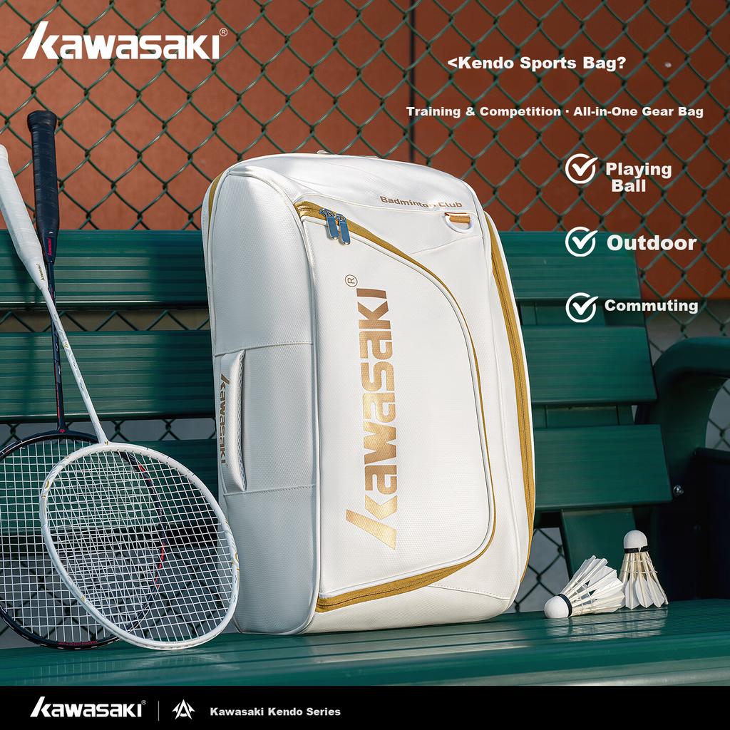 Kawasaki New Badminton Bag Large Capacity Separate Shoe Compartment Double Shoulder Sports Backpack Unisex