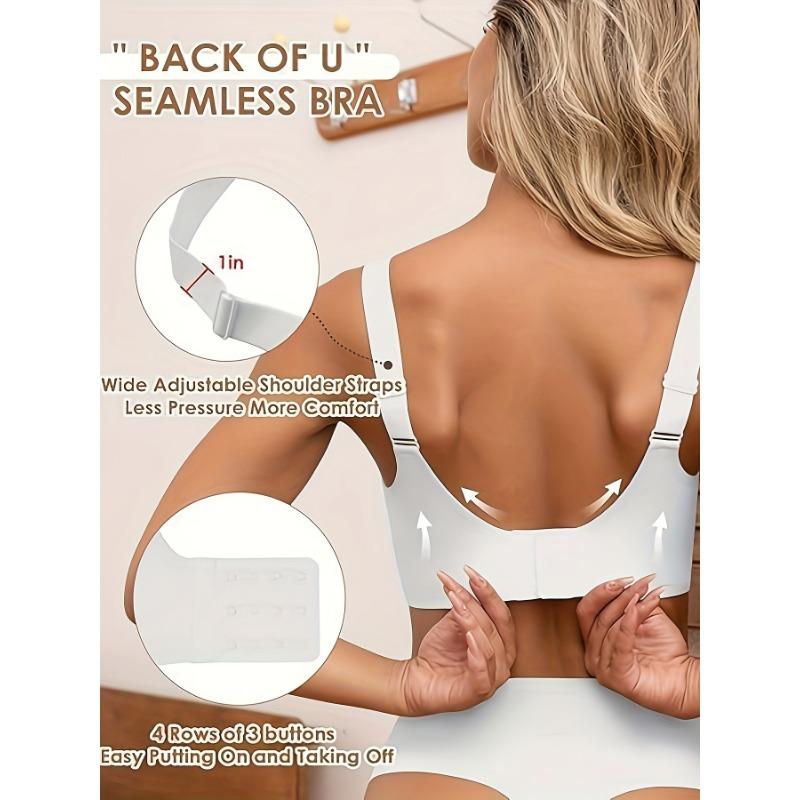 Seamless Naked Feeling, Comfortable Fixed Cup Underwear for Women Anti-sagging Breast-retracting No-wire Bra
