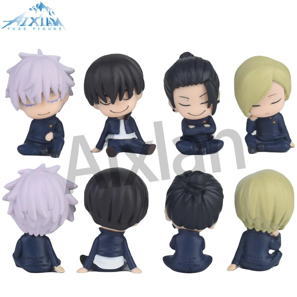 Aixlan 4PCS/SET Figurine Anime Jujutsu Kaisen Satoru Gojo Figurine d'Action en PVC Geto Suguru Modèle de Collection Jouets Cadeau Enfant